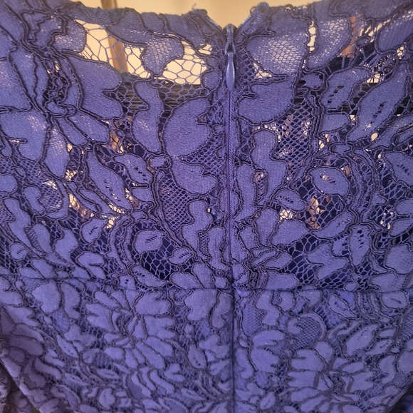 Ralph Lauren Lace Blue Dress NWT Sz 12 - Picture 5 of 8